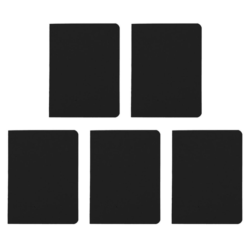5 A6 Black Sketchbooks, Lightweight Paper for Painting and Drawing