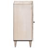 Sinkzol Sideboard with Storage, White, 40 x 33.5 x 75 cm, Solid Mango Wood with Metal Legs view 3