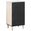 Sinkzol Sideboard with Storage, White, 40 x 33.5 x 75 cm, Solid Mango Wood with Metal Legs view 4