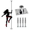 AYCDL Home-Friendly Stripper Pole for Indoor Use, Permanent Fixed Dance Pole with Screws, 2.5-2.9 m, Removable Steel Dance Pole view 1