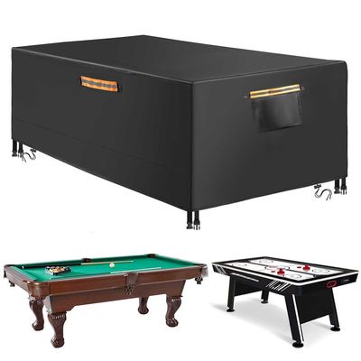 Pool Table Cover, Waterproof 600D Oxford Protection with Elastic Cord and Buckles