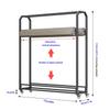 Rolling Fabric Rack, 170.2 cm, with 12 Rods view 2