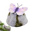Solar LED Butterfly Garden Stone view 1