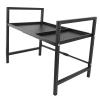 Huairdum Expandable Carbon Steel Microwave Rack, Adjustable Countertop Organizer, Single Layer view 3