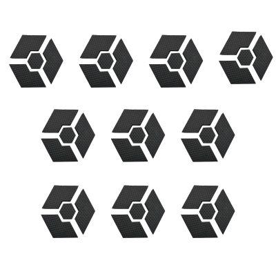 Outdoor Plant Pot Feet, 10-Piece Set, Invisible Non-Slip Hexagonal Design