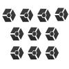 Outdoor Plant Pot Feet, 10-Piece Set, Invisible Non-Slip Hexagonal Design view 1