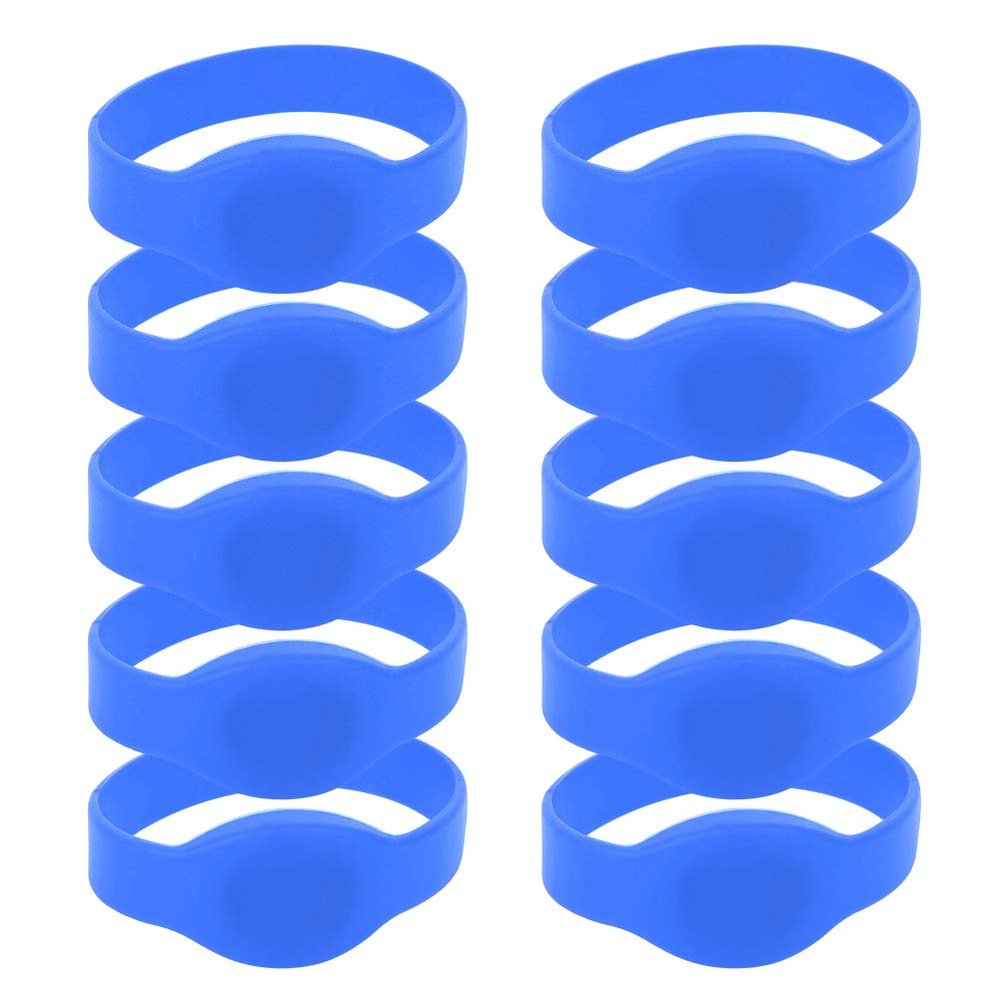YUYTE 125 kHz Silicone RFID Wristbands, 10-Pack, Yellow