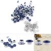 Naroote Precision Metal Rivets, Durable, 5mm, 100 Sets for Scrapbooking, Leather Craft, Apparel Accessories, Dark Blue/Yellow (Dark Blue) view 3