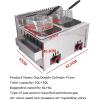 Commercial Gas Fryer, 20 L, LPG, Double-Basket Fryer with Adjustable Heat Control view 2
