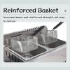 Commercial Gas Fryer, 20 L, LPG, Double-Basket Fryer with Adjustable Heat Control view 4