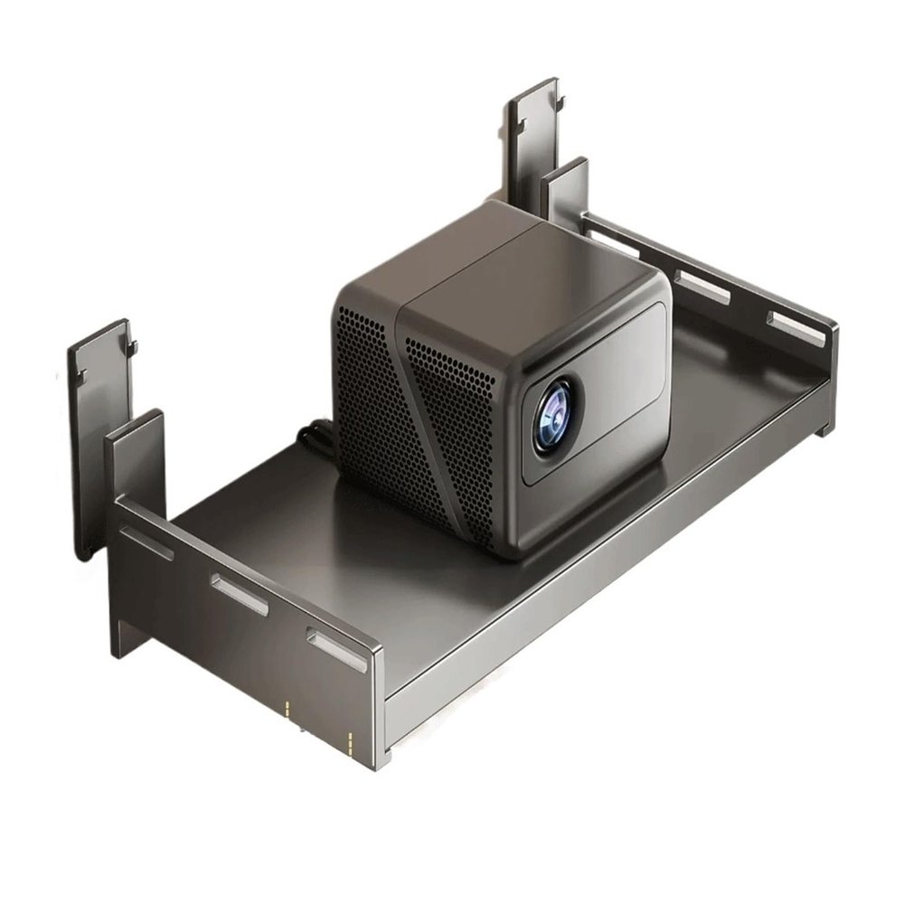 ZKALQECNF Wall-Mounted Bedside Projector Holder, Wall Shelf, No-Drill Floating Shelf, Bros (Medium)