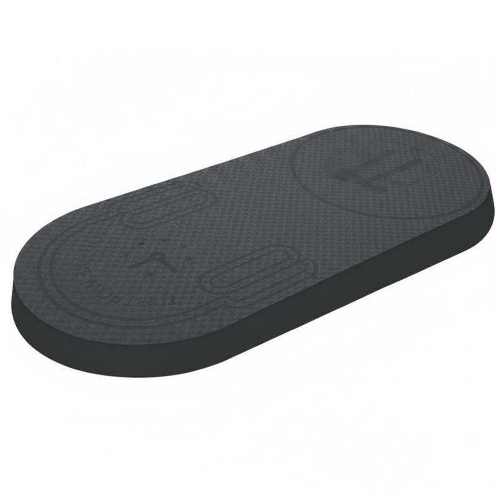 Hellery 40 mm Thick, Shock-Absorbing Jump Rope Mat, Gray