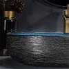 HLHLOP777 Oval Ceramic Countertop Bathroom Sink with Faucet and Drain Set view 2