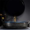 HLHLOP777 Oval Ceramic Countertop Bathroom Sink with Faucet and Drain Set view 3
