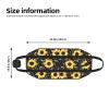 DUWAA Storage Bag with Sunflower and Bee Print, Durable Indoor and Outdoor Firewood Bag view 3