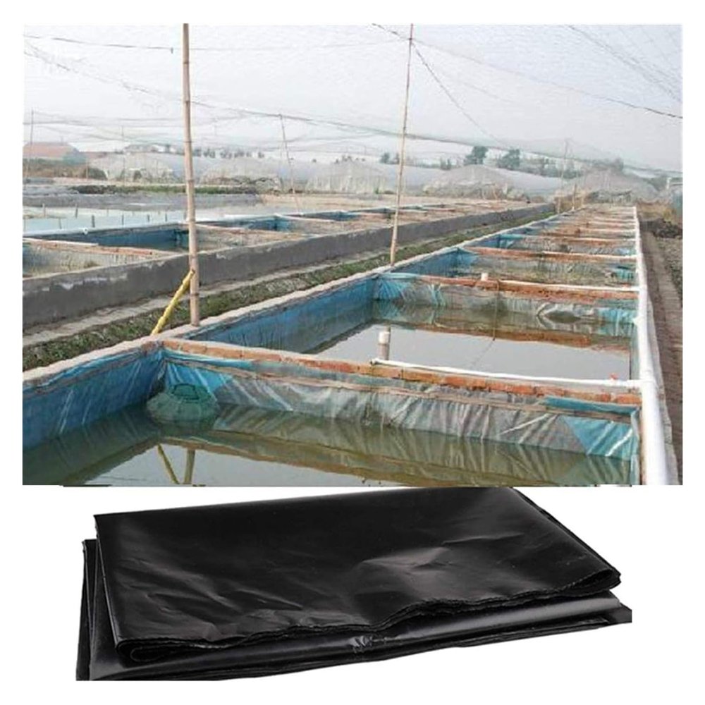 DUBTEDHOU Black HDPE Pond Liner, 0.2/0.3 mm, 3 m x 5 m