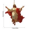 2D Acrylic Christmas Tree Jesus Ornament view 2