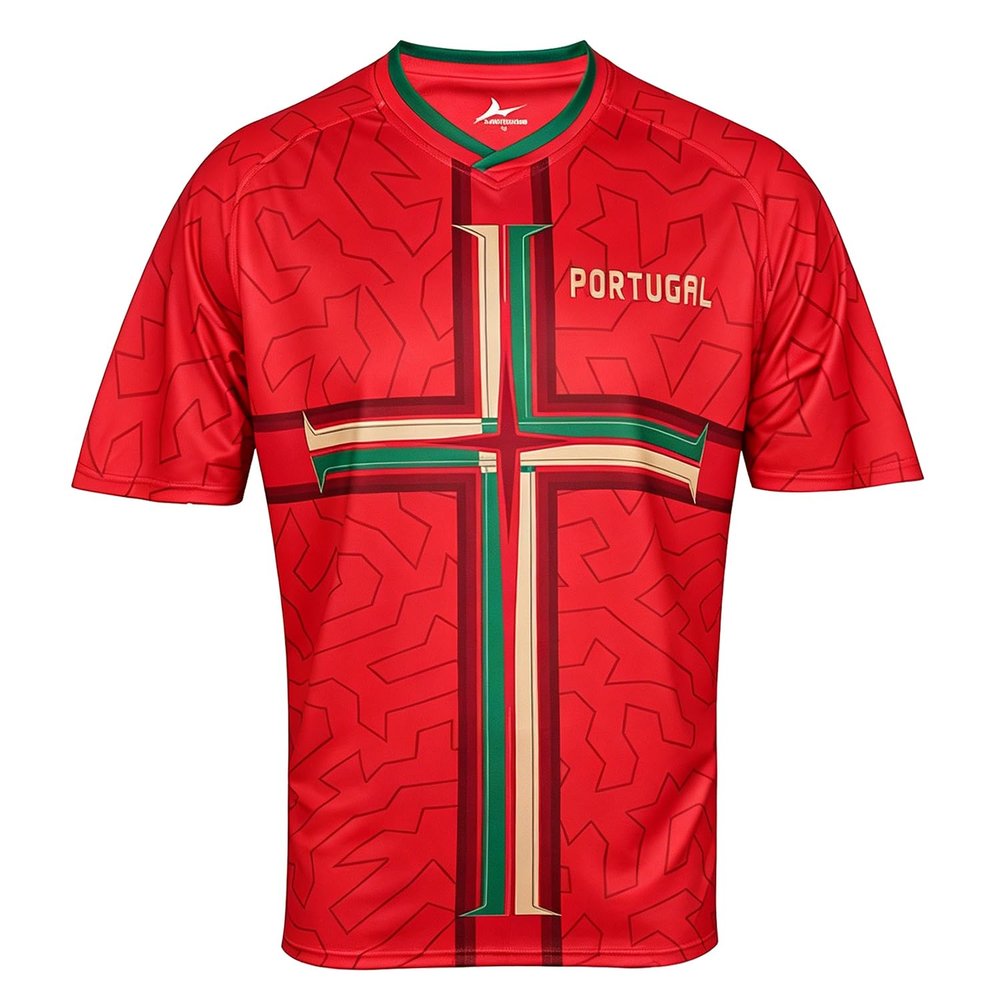 2026 Football Cup Jersey, 48-Country Design, Unisex Short-Sleeve Fan Shirt, Portugal, M