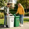 Cartoon Trash Can Stickers - 4 Pack view 3