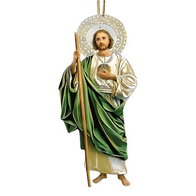 2D Acrylic Christmas Tree Jesus Ornament