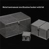 Instrument Sterilization Basket with Lid, 304 Stainless Steel Mesh Tray view 3