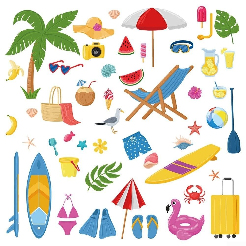 Tropical Window Stickers for Summer