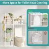ZaiZaiSMao Over-the-Toilet Storage Rack, Narrow 5-Tier Shelf, White view 4