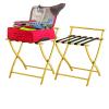 Folding Luggage Rack for Hotel Guest Rooms, Stainless Steel, 5 Support Straps, Holds up to 200 kg, 50.8 x 45 x 52.6 cm view 1