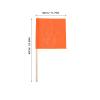 Red Hand-Waving Traffic Safety Flag with Wooden Pole view 2
