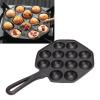 Brrnoo Cast Iron Takoyaki Pan, 12-Hole Uncoated Octopus Ball Pan view 3