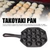 Brrnoo Cast Iron Takoyaki Pan, 12-Hole Uncoated Octopus Ball Pan view 4