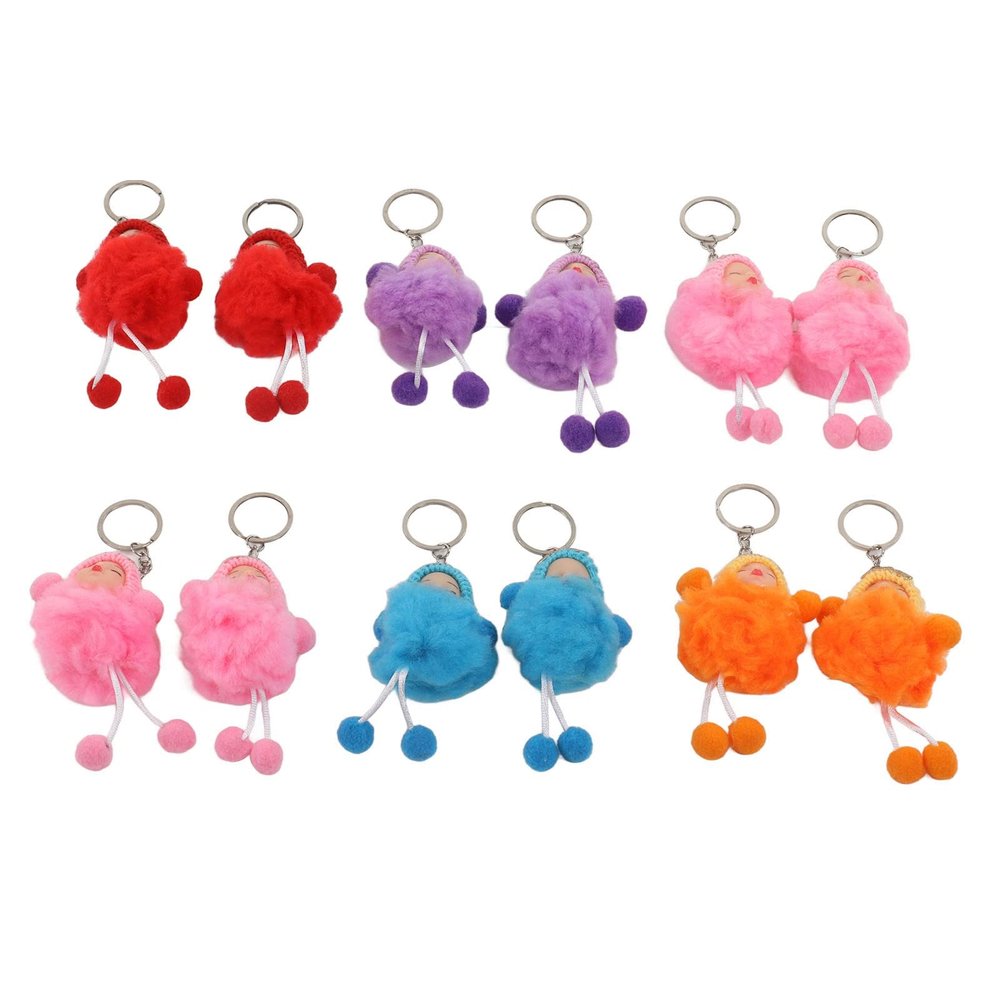 Taidda Cute Plush Doll Keychains, Decorative Bag Charms, Lightweight and Portable, 12 Pieces