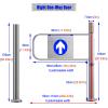 DLAZUM Rugged Manual One-Way Stainless Steel Swing Gate, Automatic Self-Closing with Push Function, 90 cm, Silver-R-W 50 cm (19 2/3 in) view 2