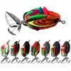 Soft Thunder Frog Lure with 3D Eyes and Natural Colors for Freshwater Bass, Snakehead, Salmon & Musky (G) view 2
