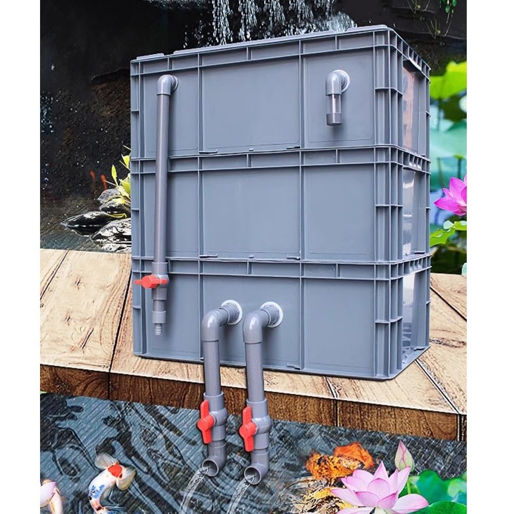 WTLONBF Aquarium Filter, Large External Water Circulation System for Ponds and Aquariums, DIY Filter Box, Drip Box, No Pump or Filter Media
