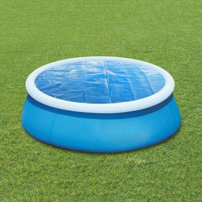 EXTRWORY Round Pool Cover, Solar Heating Film, Blue