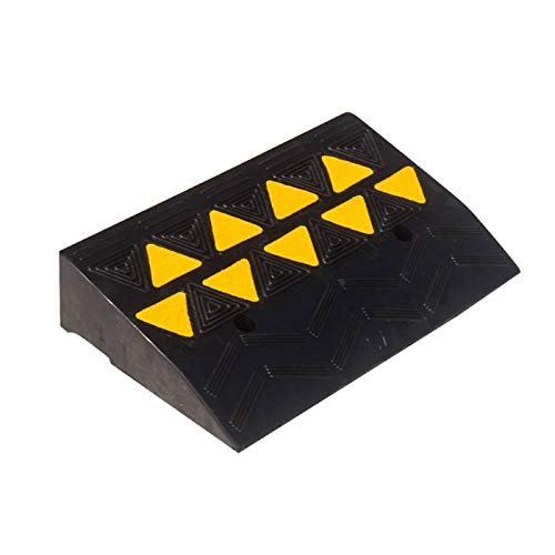 Generic Rubber Curb Ramps, Threshold Ramps, Non-Slip Loading Ramps, 50 x 28 x 8 cm