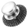 POPETPOP Stainless Steel Dish Scrubber with Steel Wool and Ergonomic Handle for Cleaning Dishes, Pans, Grills, and Cast-Iron Pots view 1