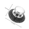 POPETPOP Stainless Steel Dish Scrubber with Steel Wool and Ergonomic Handle for Cleaning Dishes, Pans, Grills, and Cast-Iron Pots view 2