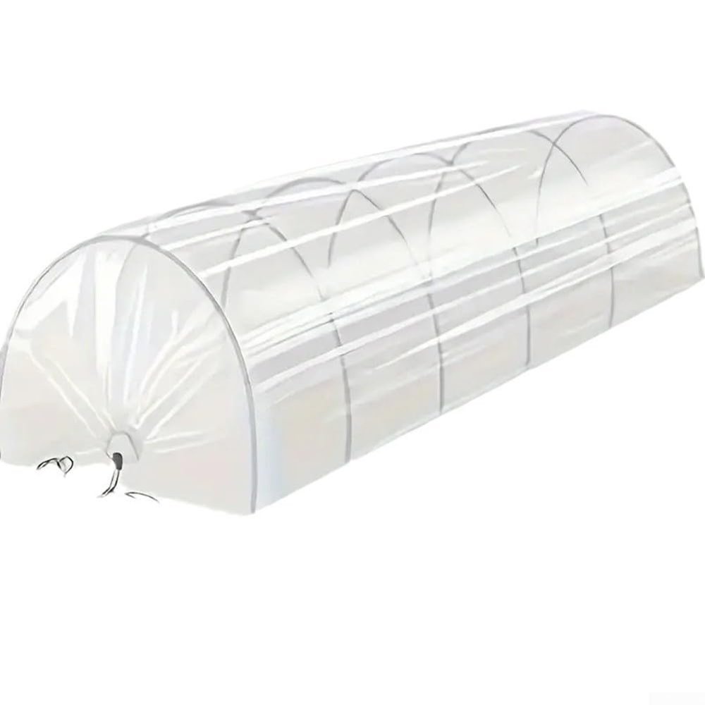Compact 2-in-1 Garden Greenhouse Shade Tunnel, Transparent PE Row Cover for Sun and Wind Protection, Ideal for Small Outdoor Areas