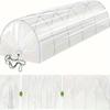 Compact 2-in-1 Garden Greenhouse Shade Tunnel, Transparent PE Row Cover for Sun and Wind Protection, Ideal for Small Outdoor Areas view 2