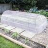 Compact 2-in-1 Garden Greenhouse Shade Tunnel, Transparent PE Row Cover for Sun and Wind Protection, Ideal for Small Outdoor Areas view 4