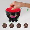 BRIGHTFUFU Japanese Miso Soup Bowl with Lid, Black Plastic view 4