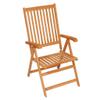 Kaorsrow Set of 6 Teak Garden Chairs, 7-Position Adjustable & Folding, with Red Cushions view 3
