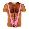 Funny Men's Muscle Shirt with Chest Hair Graphic, Oversized T-Shirt view 1