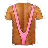 Funny Men's Muscle Shirt with Chest Hair Graphic, Oversized T-Shirt view 2