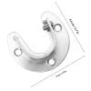 Tofficu Stainless Steel Closet Rod Holder with Bracket and Screws view 2
