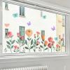 SMZhomeone 1-Piece Rose and Butterfly Window Decal, Whimsical Floral Sticker with Double-Sided Visibility, Waterproof PVC Sticker for Spring Home Decor, 89 x 296 cm view 1