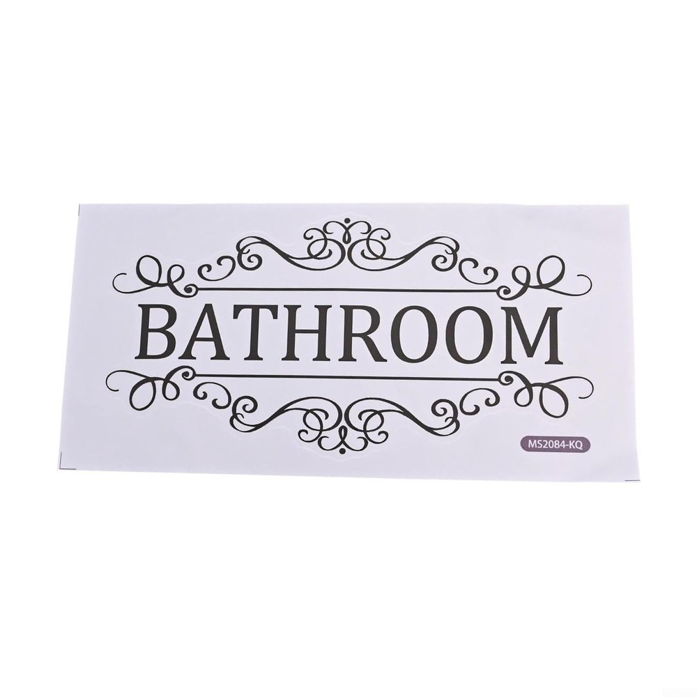 Bathroom Rules Sign, Vinyl Wall Sticker
