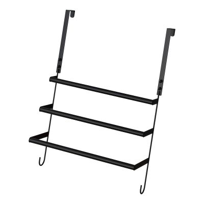 Tsophreniq 24-Inch Over-the-Door Stainless Steel Towel Rack for Bathroom and Kitchen